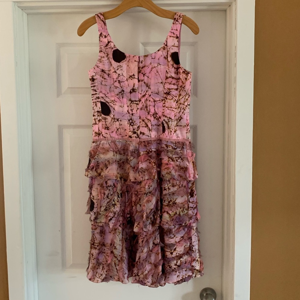 Ricky Freeman Teri John Silk Ruffle Skirt Dress - Picture 3 of 5